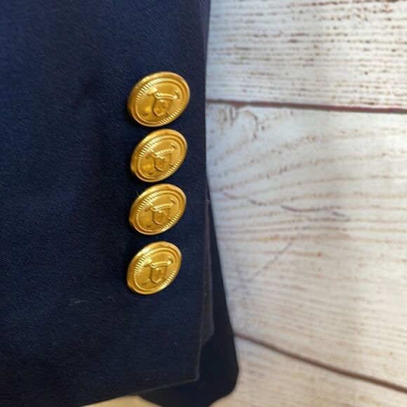 LAUREN RALPH LAUREN 100% WOOL BLAZER IN NAVY BLUE - Picture 5 of 11